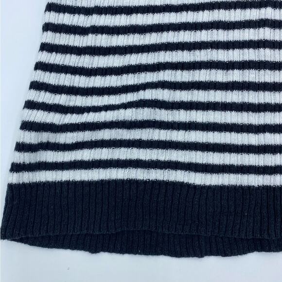 Eileen Fisher Sweater Striped Organic Linen Oversized Black & White Small - Picture 7 of 8